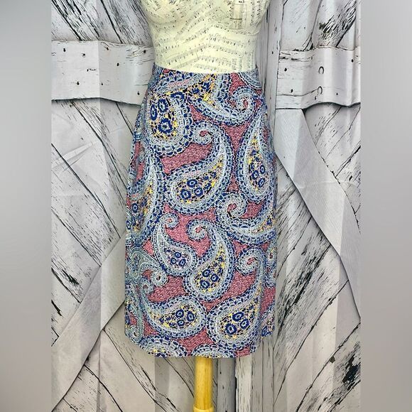 J. Crew Paisley No. 2 Pencil Skirt 4 - Picture 2 of 8